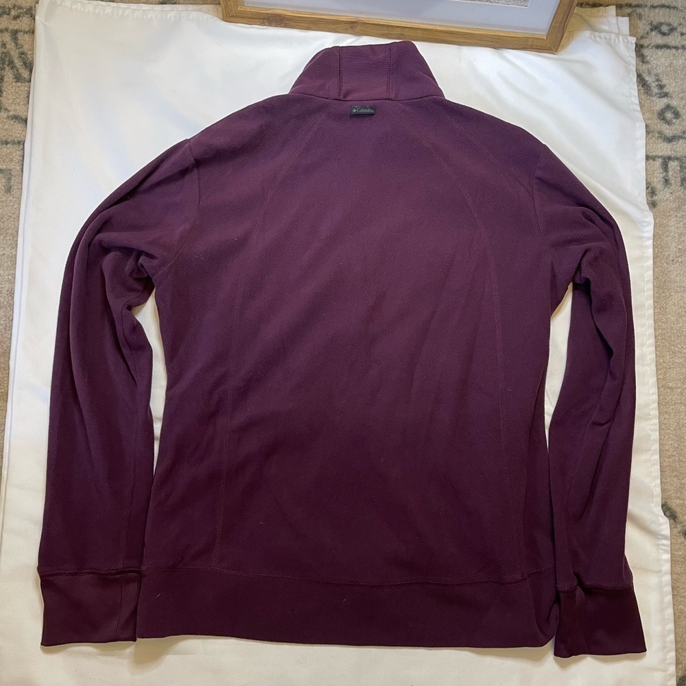 Columbia size medium purple lightweight fleece zip up jacket - Picture 3 of 6